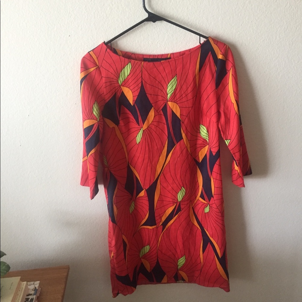 Zara Basic Pink Multi Shift Dress